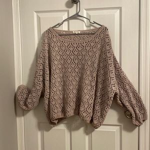 miracle oversized crochet sweater